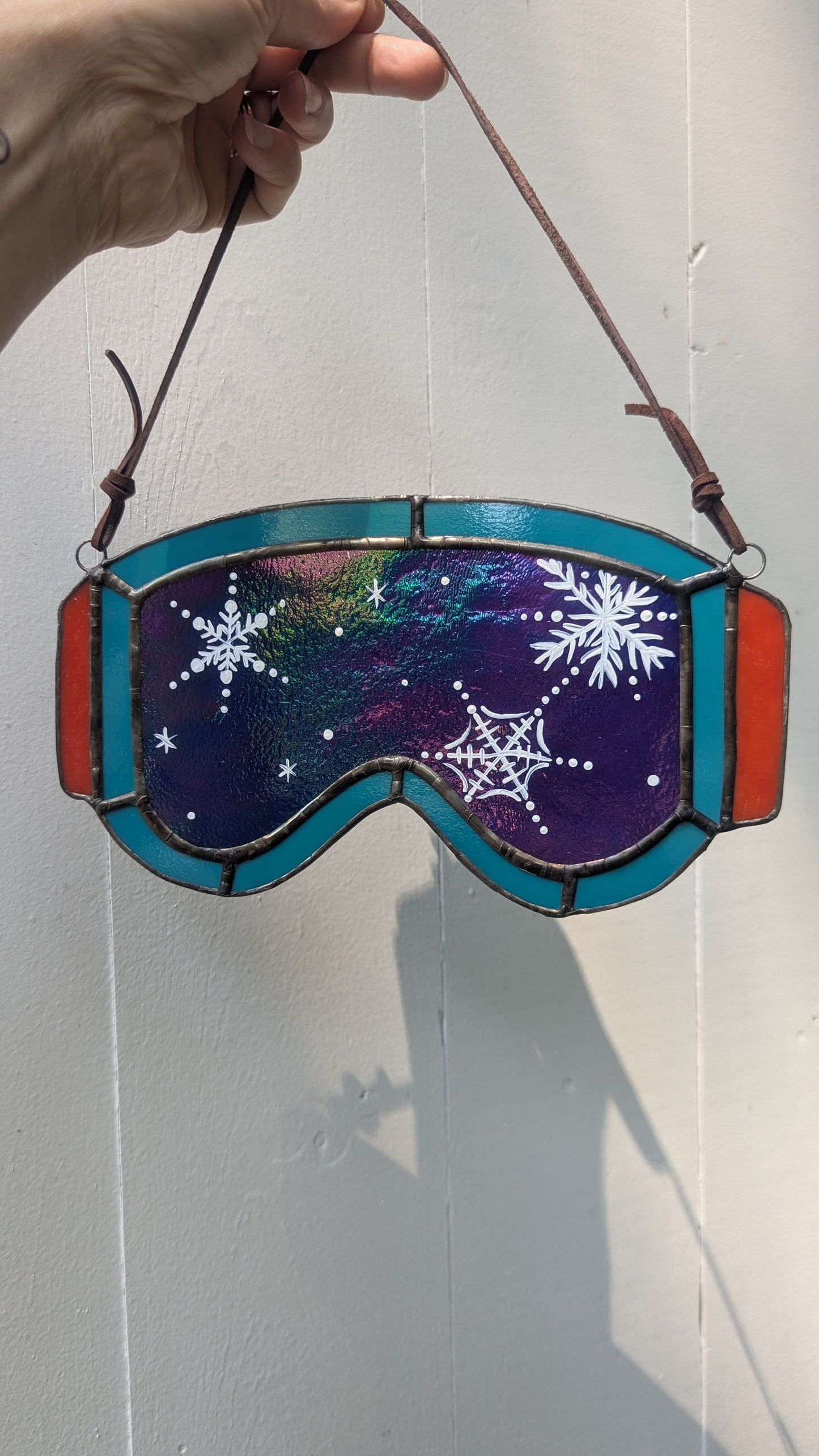 Snowy Ski Goggles