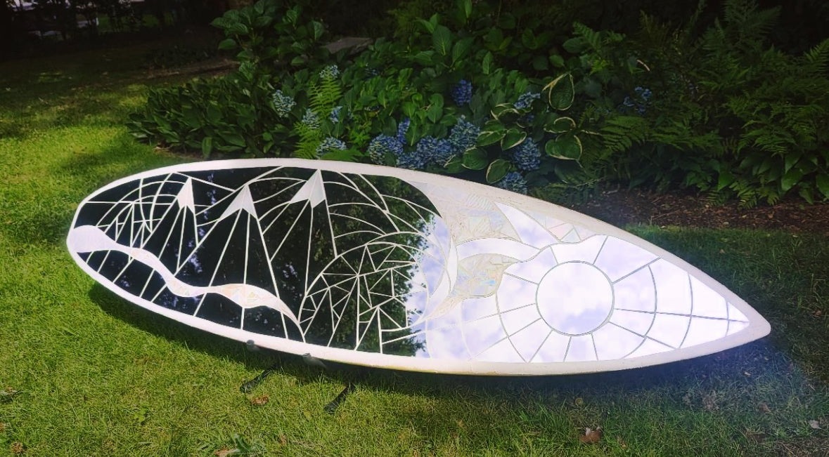 Custom Mirror / Glass Mosaic Surf Boards