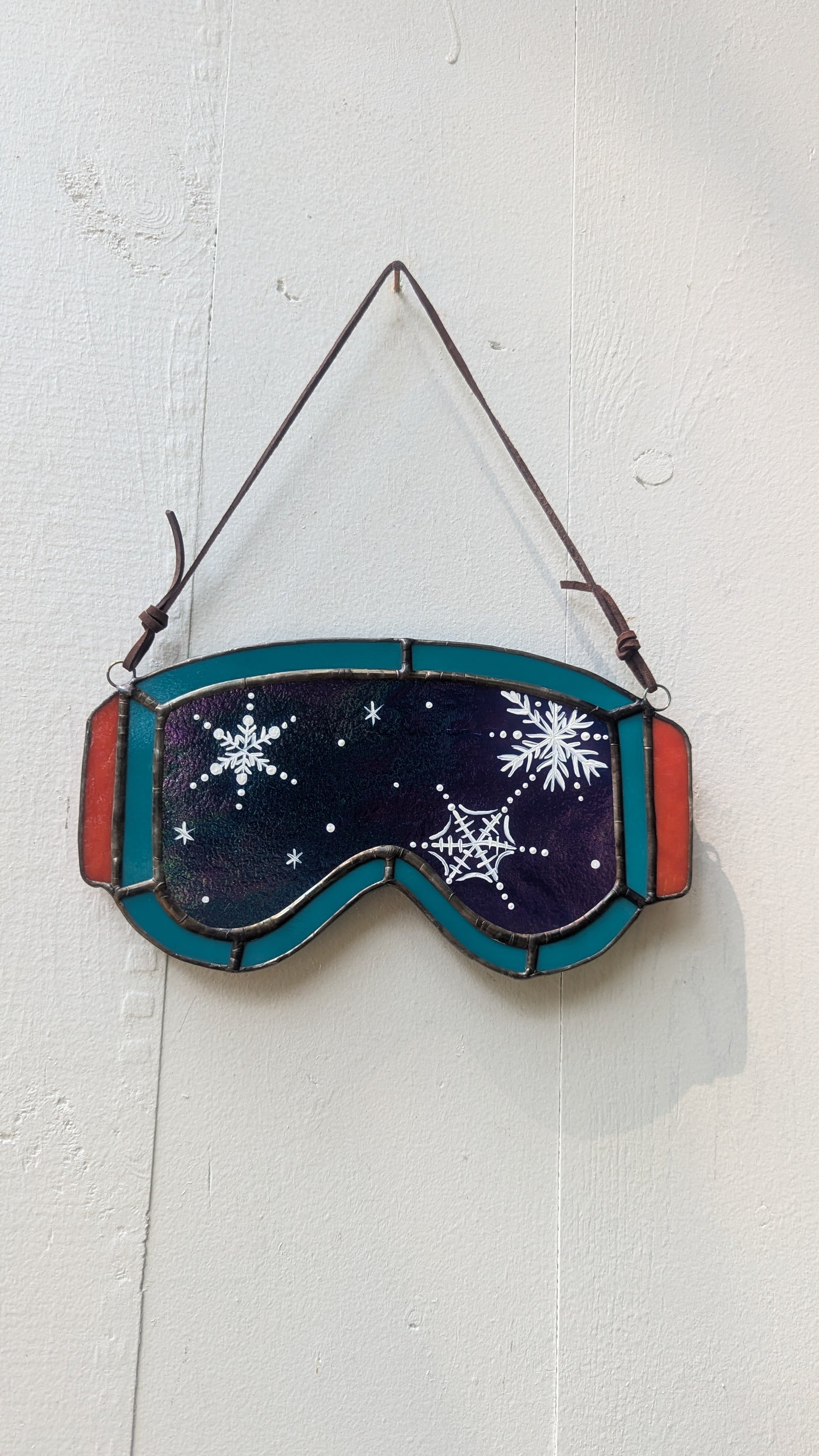 Snowy Ski Goggles