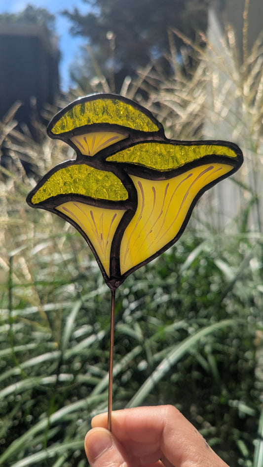 Yellow Shroomie Plant Stake