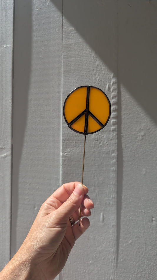 Peace Sign Plant Stakes