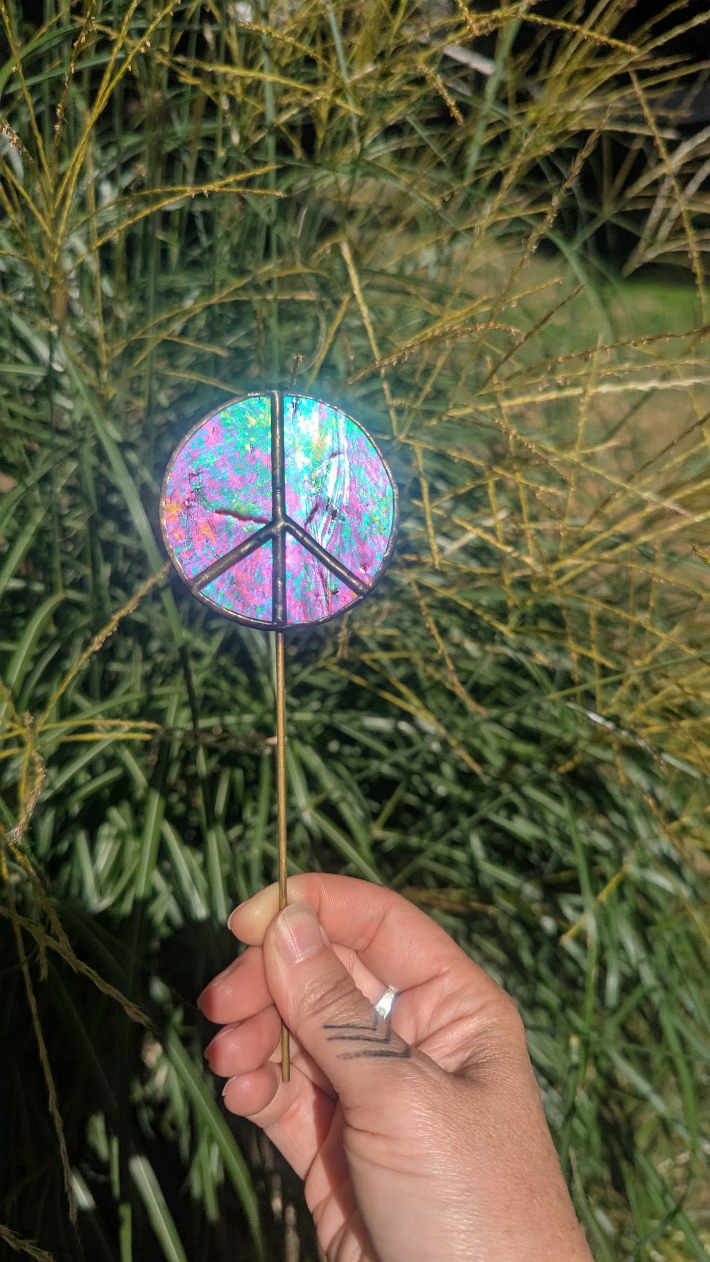 Peace Sign Plant Stakes