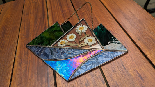 Pressed Flower Mountain Piece