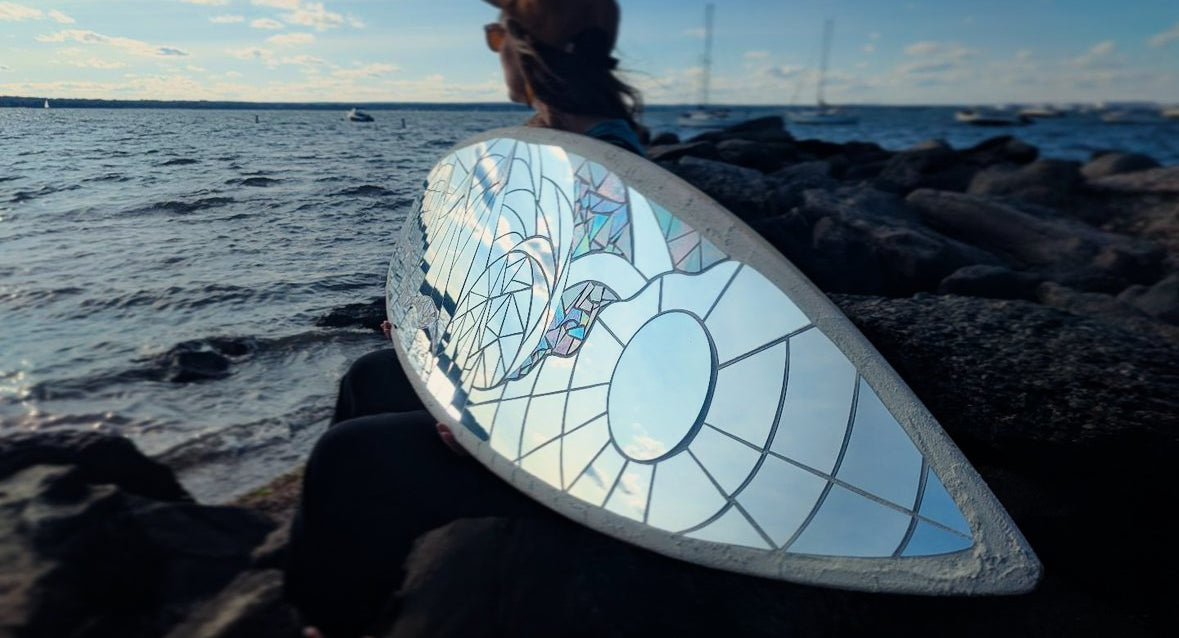 Custom Mirror / Glass Mosaic Surf Boards