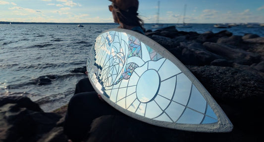 Custom Mirror / Glass Mosaic Surf Boards