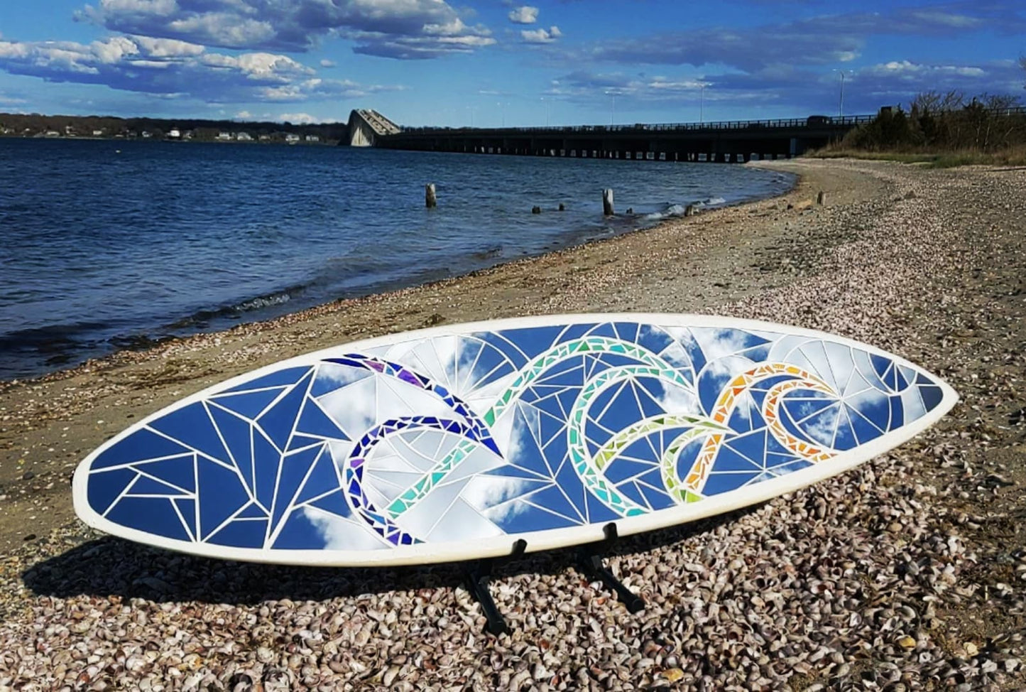 Custom Mirror / Glass Mosaic Surf Boards